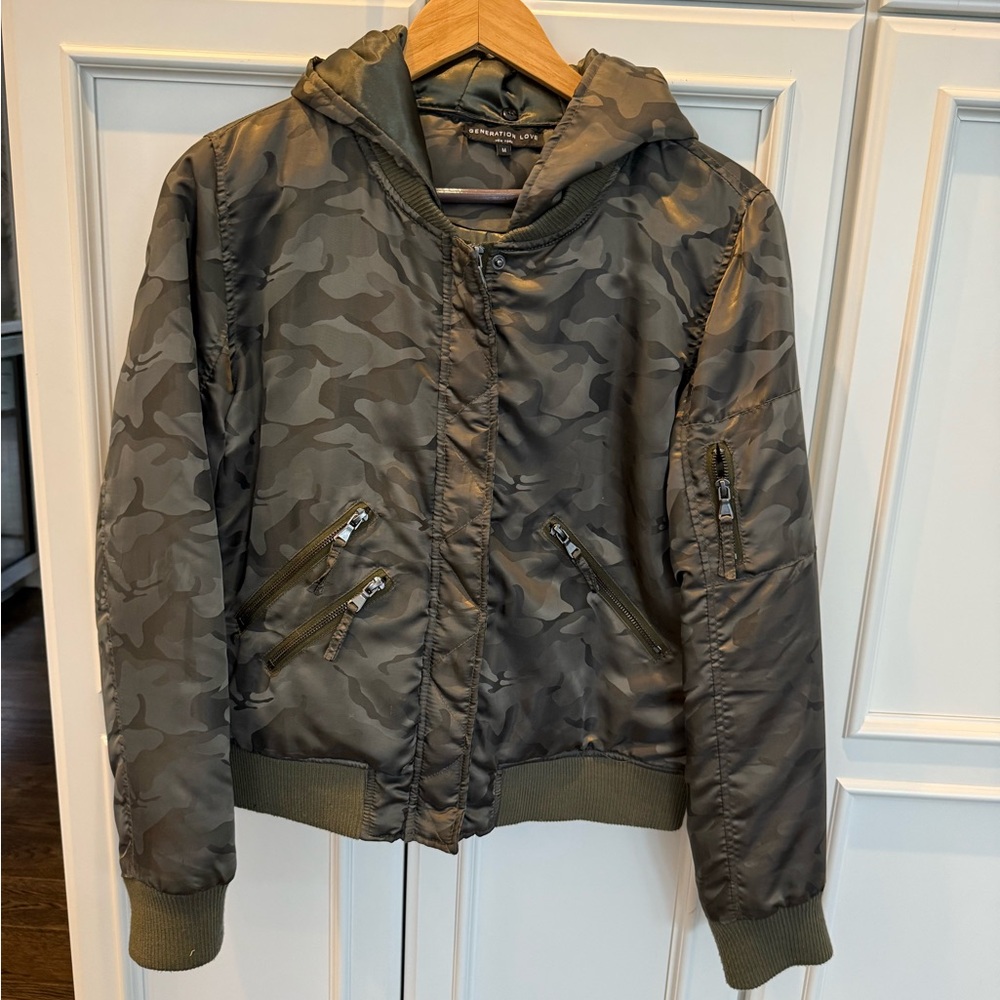 Generation Love Camouflage Bomber Jacket